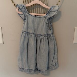 GAP - Light Blue denim Ruffled Sleeveless Dress